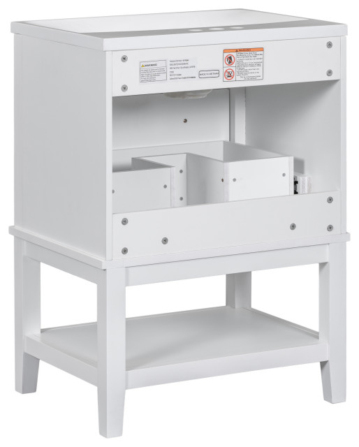 Gewnee 24" Bathroom Vanity With Sink, Bathroom Storage Cabinet - Transitional - Bathroom ... inside Is the Gewnee Tall Bathroom Storage Cabinet Right for Your Home