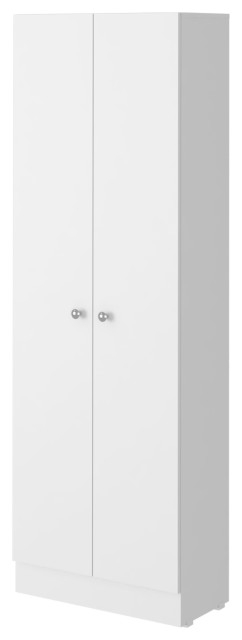 Gewnee Buxton Rectangle 2-Door Storage Tall Cabinet White - Modern ... with Gewnee White Triangle Tall Cabinet A Deep Dive into Design and Function