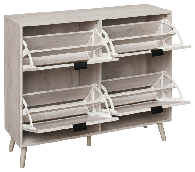 Gewnee Freestanding Modern Shoe Storage Cabinet - Transitional - Shoe ... within Beyond the Basics Understanding the Versatility of the Gee nee White Storage Cabinet