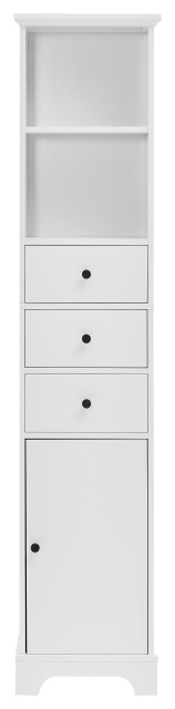 Gewnee Freestanding Storage Cabinet - Transitional - Bathroom Cabinets ... with regard to Gewnee Freestanding Storage Cabinet , White