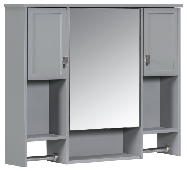 Gewnee Modern Wall Mounted Bathroom Storage Cabinet - Contemporary ... pertaining to Gewnee White Bathroom Storage Cabinet