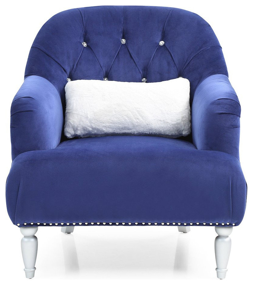 Glory Furniture Jewel Accent Chair In Blue Color - Contemporary ... in Glory Furniture Paige Accent Chair In Black Color