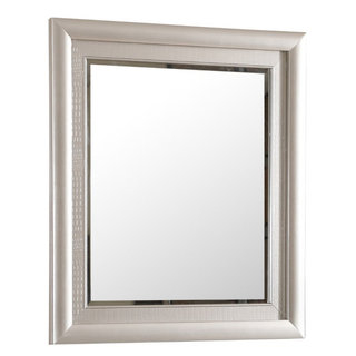 Glory Furniture Kat Wood Veneer Bedroom Mirror In Silver Champagne ... pertaining to Glory Furniture Madison Mirror In Champagne Color