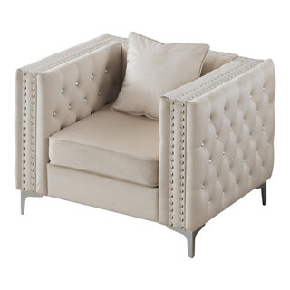 Glory Furniture Paige Accent Chair In Ivory Color - Contemporary ... in Paige Accent Chair in Black What to Consider Before You Choose