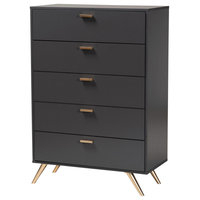 Goldsmith Modern Contemporary Dark Gray/Gold Chest - Midcentury ... inside The Art of Dark Gray and Gold Incorporating Your Goldsmith Dresser