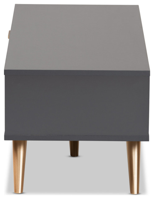 Goldsmith Modern Contemporary Dark Gray/Gold Coffee Table - Midcentury ... pertaining to Goldsmith Modern Contemporary Dark Gray/Gold Dresser