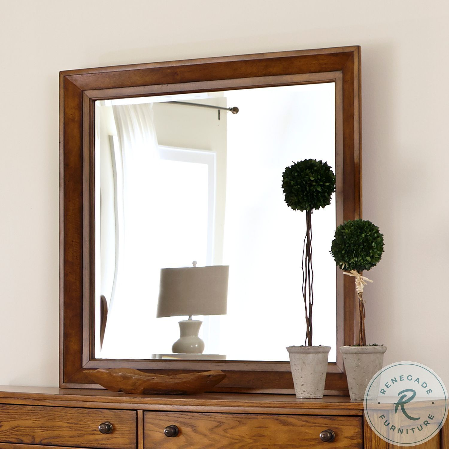 Grandpa S Cabin Aged Oak Mirror, 175-Br51, Liberty intended for Mirror - 244-Br51