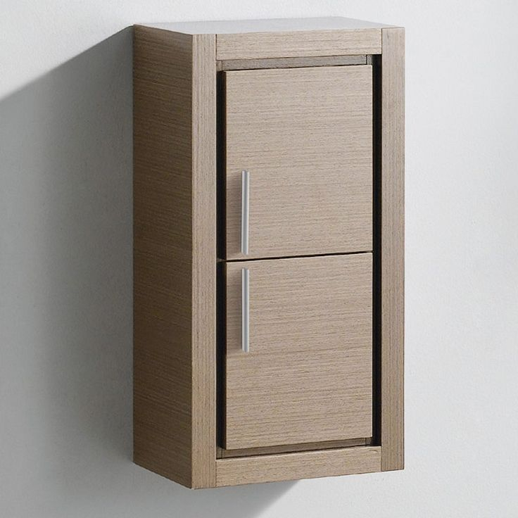 Gray Oak Bathroom Linen Side Cabinet With 2 Doors Https://Www ... throughout A Deep Dive into the Fresca Gray Oak Bathroom Side Cabinet's Features