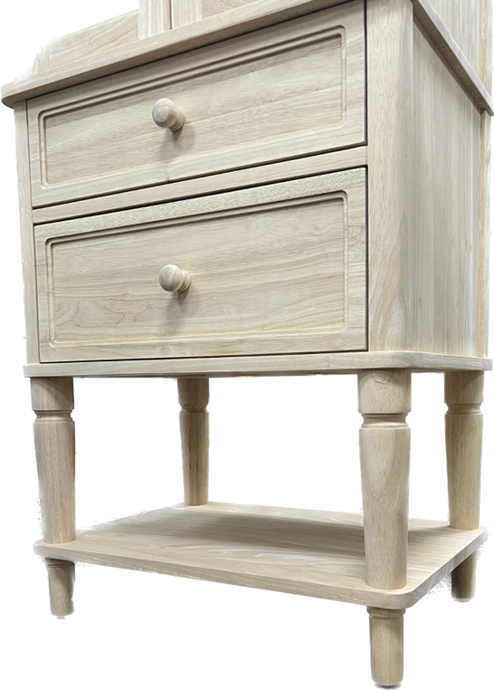 H-2122 Emma Etagere | Unfinished Furniture Of Wilmington pertaining to Emma Etagere, Washed White, 37.5"X16.5"X63"
