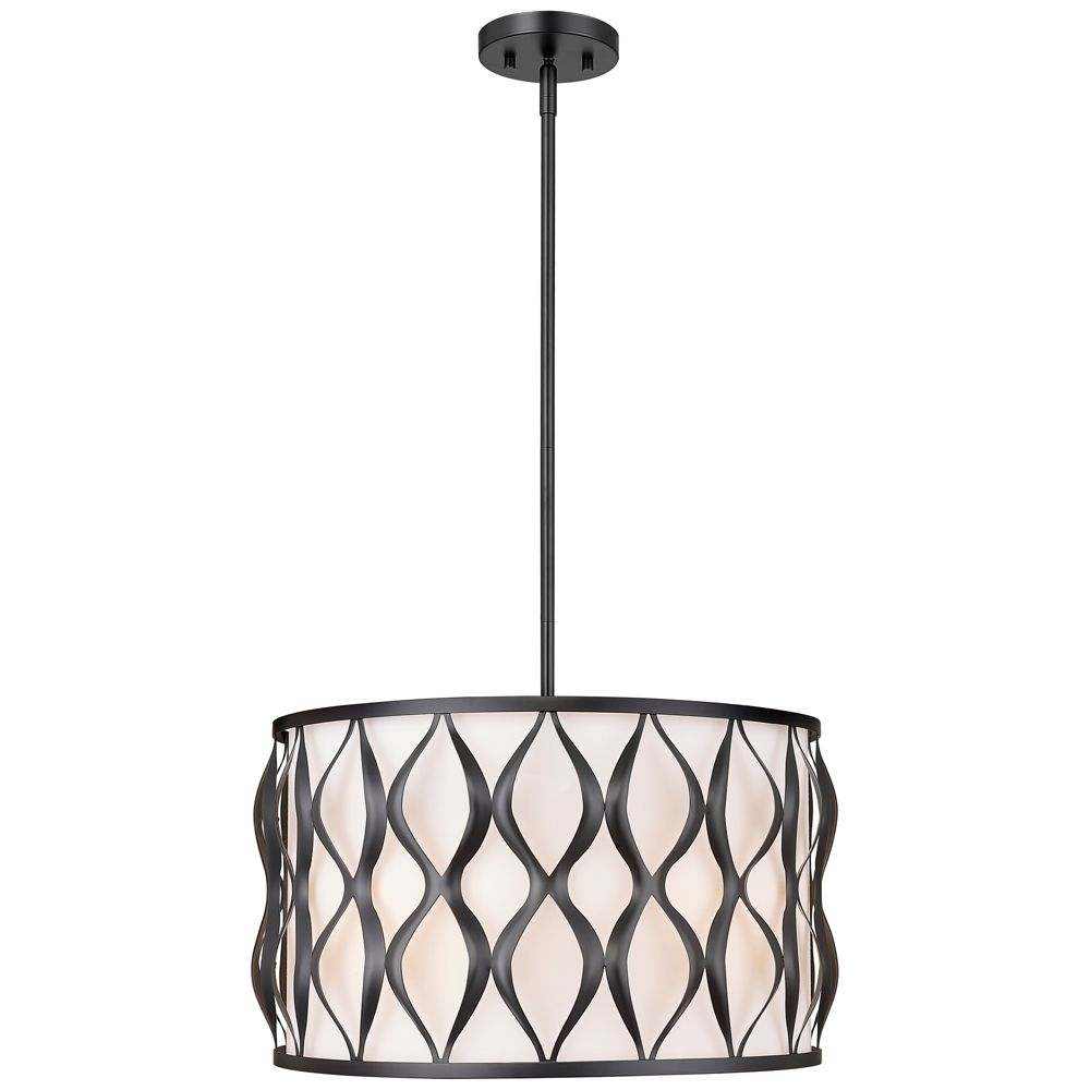 Harden By Z-Lite Matte Black 5 Light Pendant | Www.lampsplus.com ... throughout How the Verlana 5 Light 35" Pendant Elevates Your Space's Aesthetic