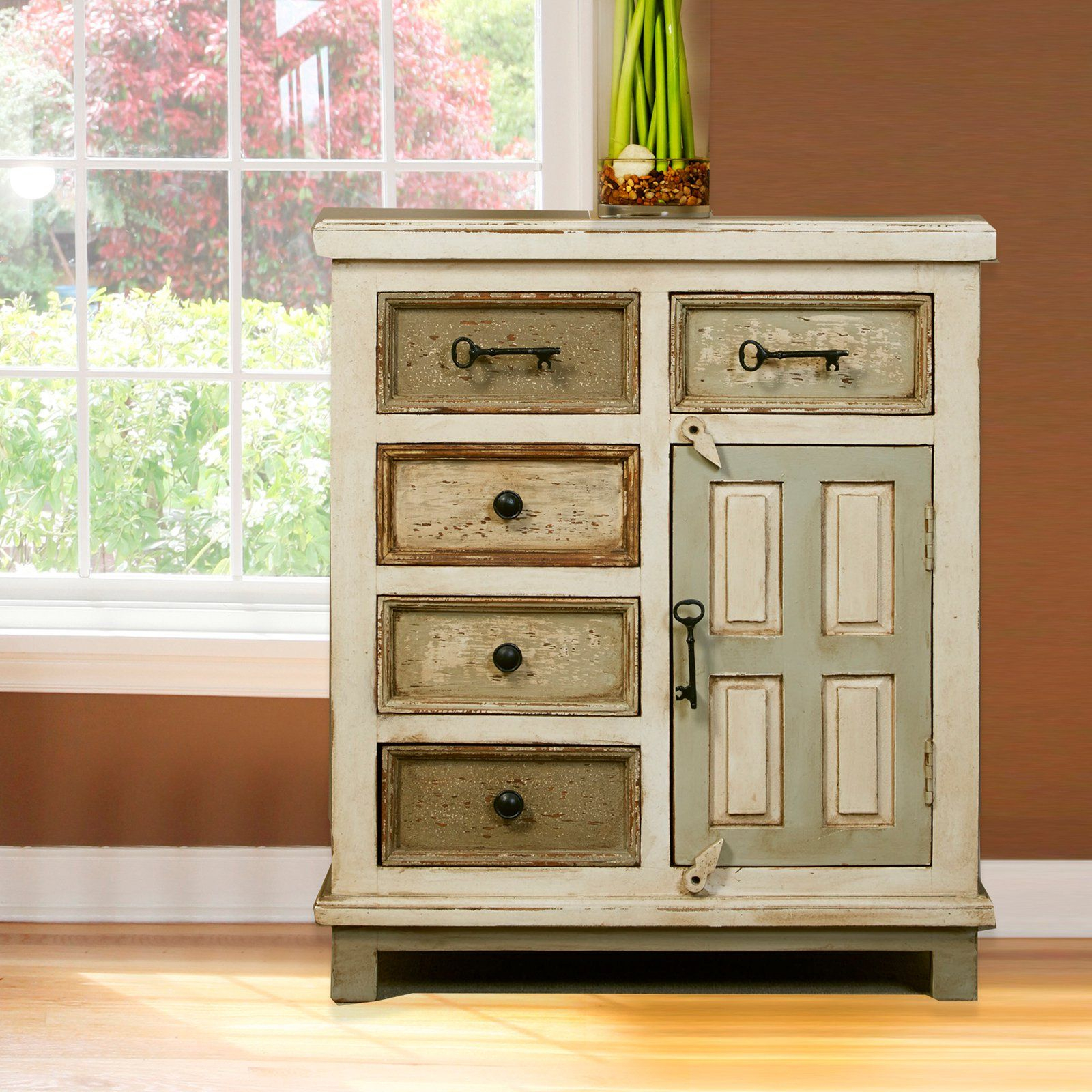 Hillsdale Furniture Larose 5 Drawer Accent Cabinet With Solid Wood Door | Solid Wood Doors ... for Stone-Textured 5 Drawer Accent Cabinet With Doors