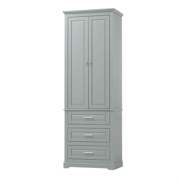Home Bathroom Freestanding Storage Cabinet With 2 Drawers And 2 Doors, Tall Bathroom Cabinet ... within White Storage Solutions Elevating Your Home Office and Bathroom