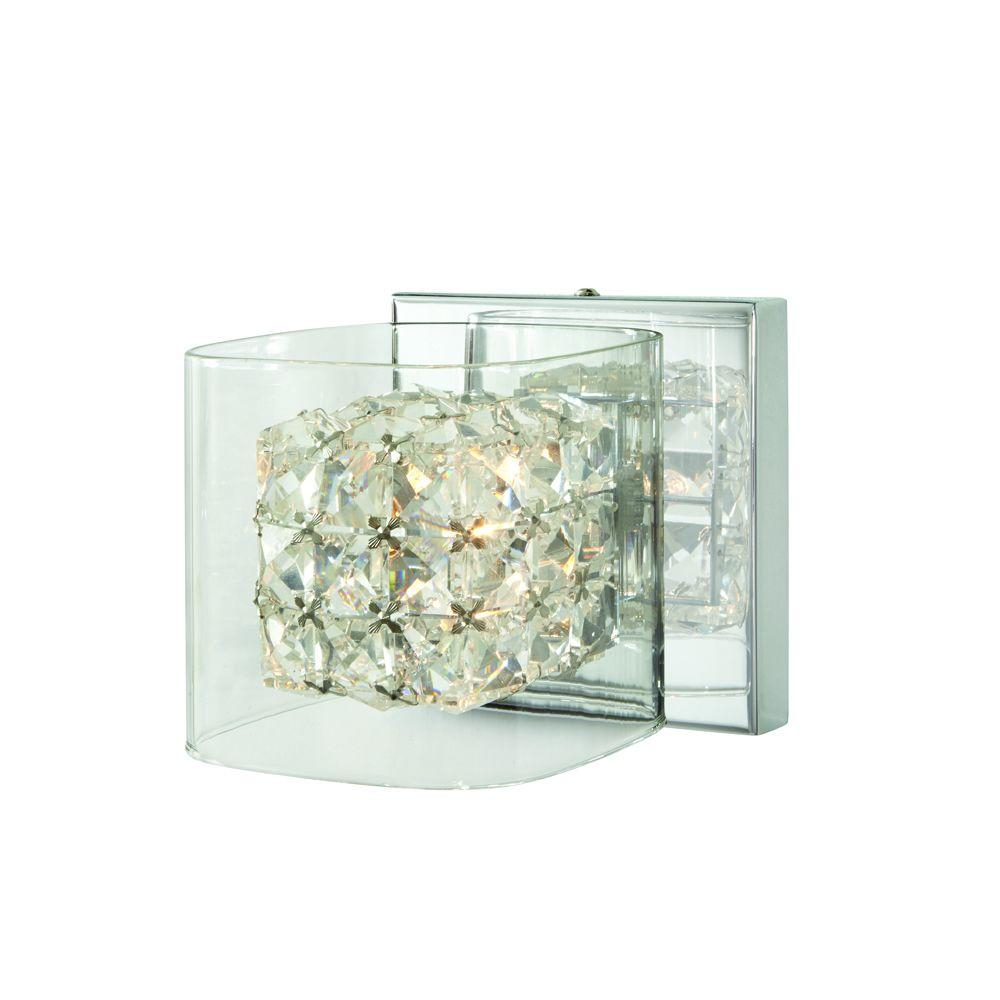 Home Decorators Collection Weschler 1-Light Polished Chrome Vanity ... inside A Closer Look at the Ambrose Collection's Polished Chrome Bath Light