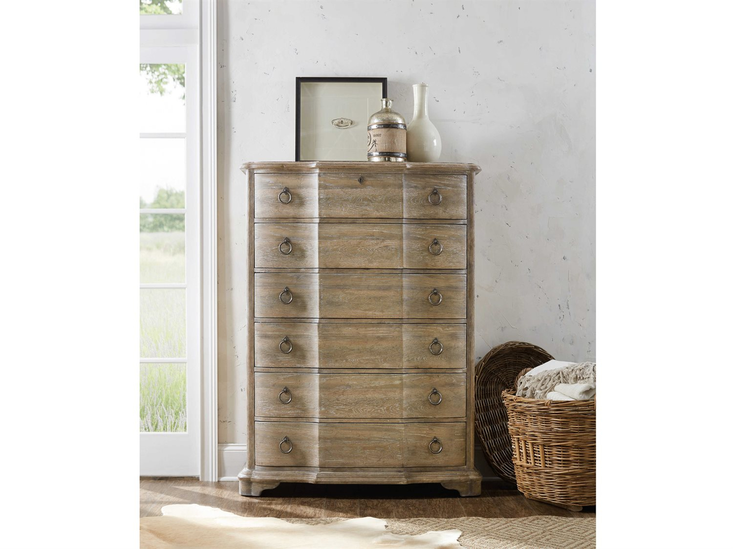 Hooker Furniture Boheme 6-Drawers Light Wood Brown Cedar Accent Chest ... inside Boheme Chimay 6-Drawer Chest