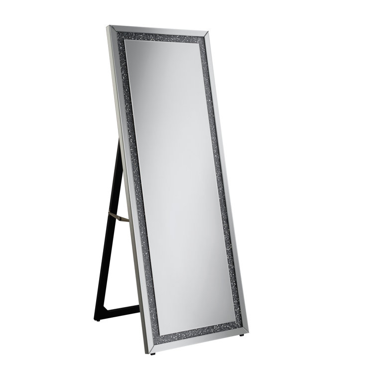 House Of Hampton® Adan Rectangle Wood Floor Mirror | Wayfair within Adan Mirror