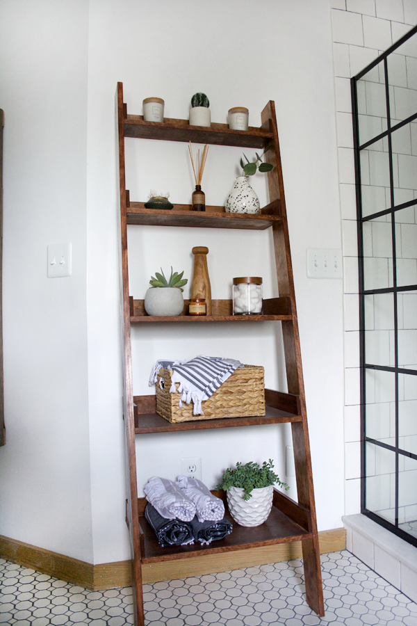How To Build A Diy Leaning Ladder Shelf (Step By Step Guide) - Brepurposed intended for How to Choose the Right Lean Ladder Shelf for Maximum Storage