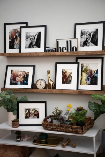 How To Make Your Own Picture-Perfect Photo Ledge | Gallery Wall Design ... within The Art of Organizing Picture Frames on Your Shelf