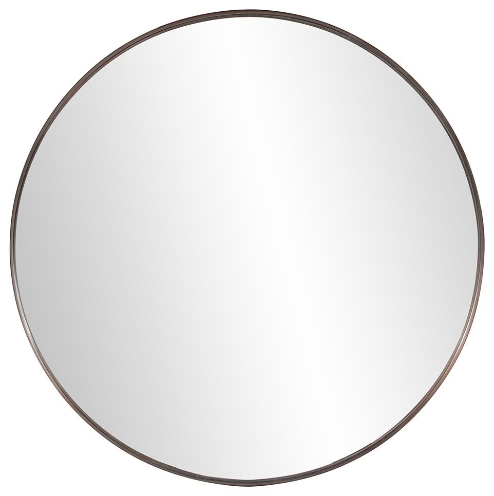 Howard Elliott Steele Brass Round Mirror - Transitional - Wall Mirrors - By Howard Elliott ... in Howard Elliott Steele Brass Mirror