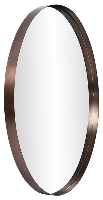 Howard Elliott Steele Brass Round Mirror - Transitional - Wall Mirrors - By Howard Elliott ... regarding Howard Elliott Steele Brass Mirror