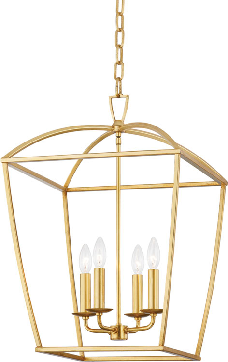 Hudson Valley 8317-Gl Bryant Gold Leaf Hanging Pendant Lighting - Hud ... pertaining to Hudson Valley Torch 6 Light Island Light 6658-Gl - Gold Leaf