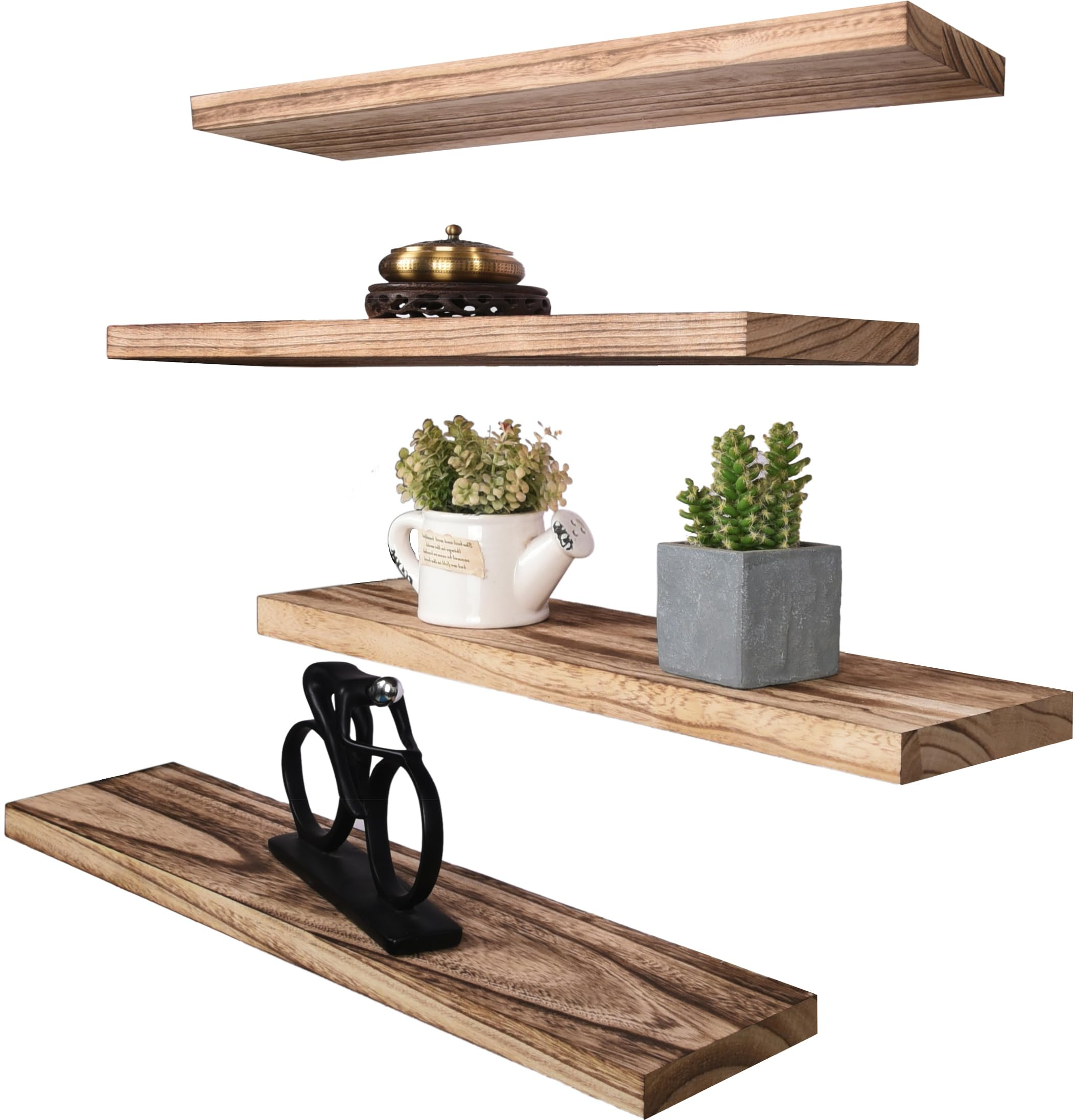 Hxswy 24 Inch Rustic Floating Shelves For Wall Decor Farmhouse Wood ... in Understanding the Charm of Ladd's Rustic Brown Shelving