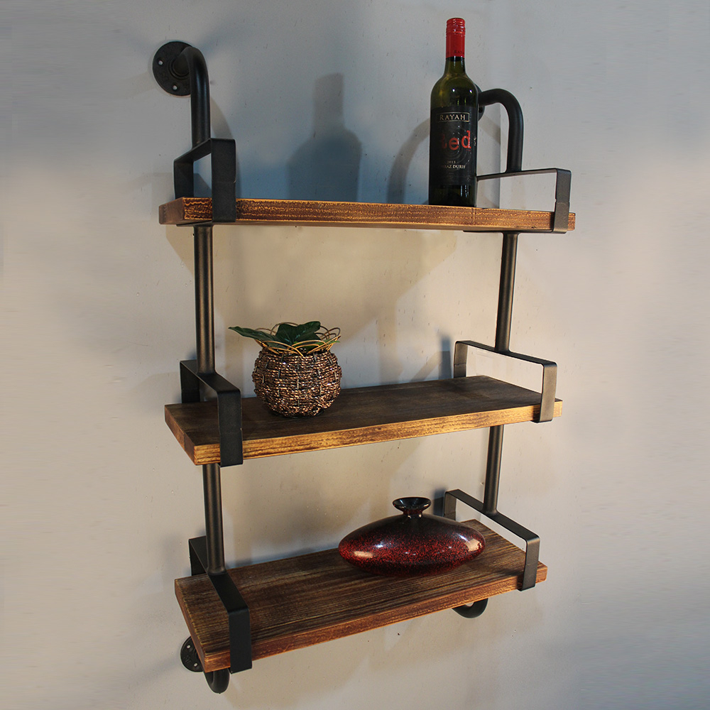 Ikayaa 3-Tier Rustic Industrial Iron Pipe Wall Shelf with regard to Elevating Your Home Decor with Thoughtful Shelf Placement