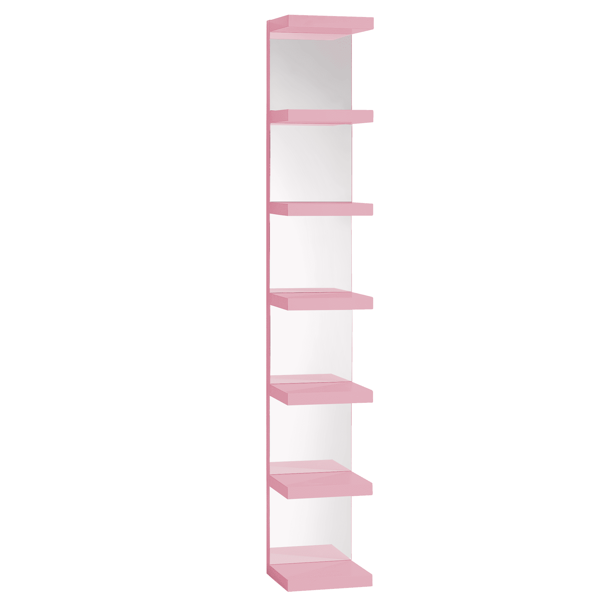 Impressions Vanity Slaystation, Light Pink Natalie Mirrored 6 Tier ... in Slaystation Natalie Mirrored Column, Light Pink