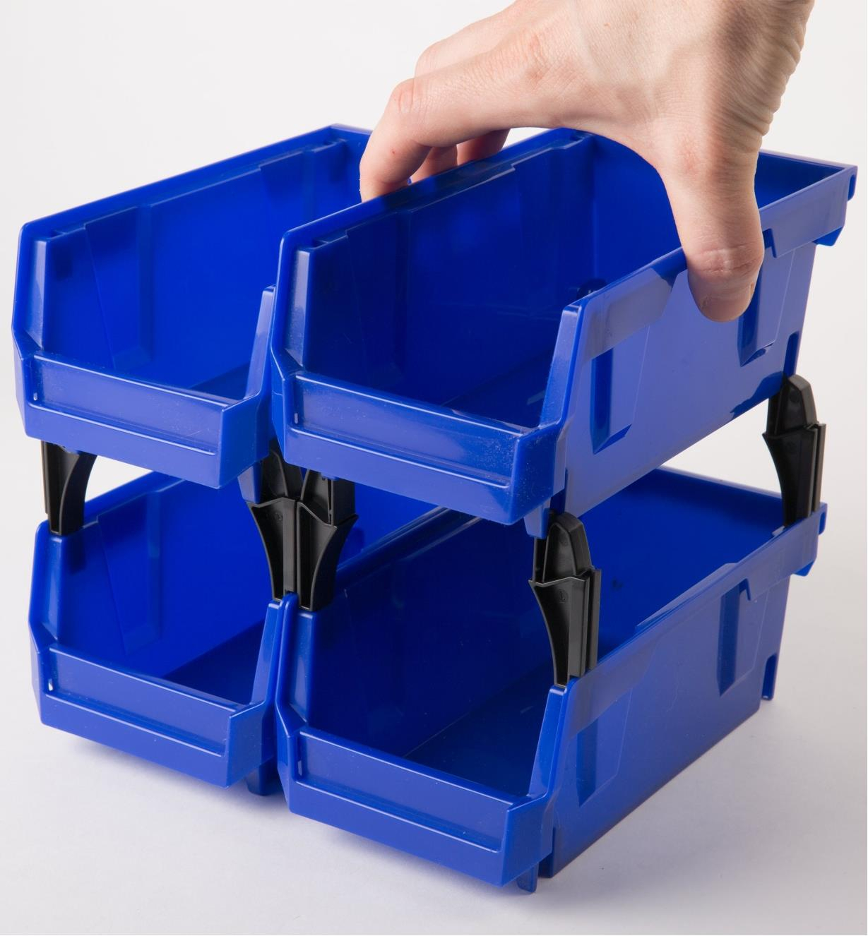 Industrial-Grade Stackable Storage Bins - Lee Valley Tools intended for How to maximize your space with stackable storage bins