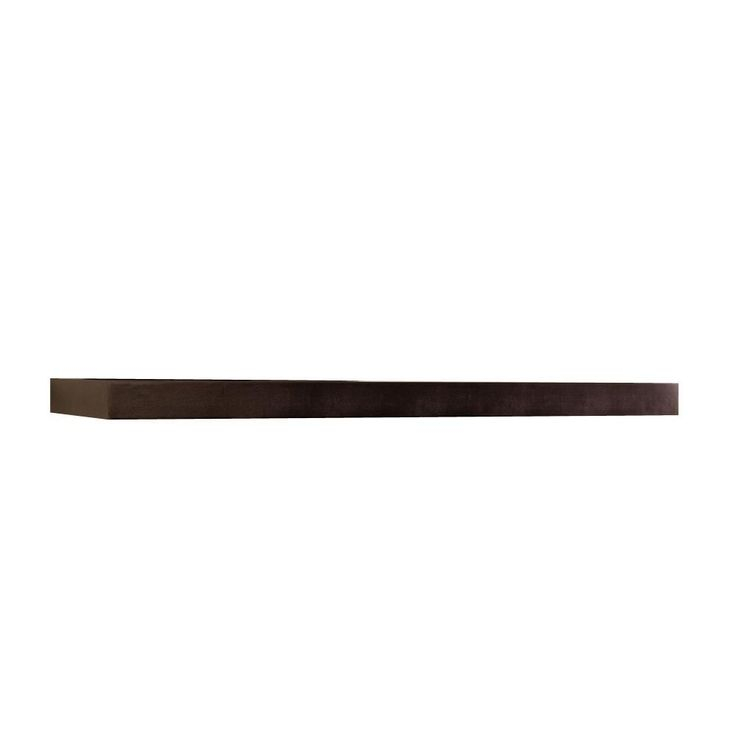 Inplace Espresso 48-In L X 10-In D Wood Floating Shelf In Brown ... with Elevate Your Decor With The Espresso InPlace Shelf