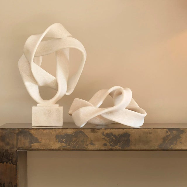 Intertwined Object On Stand In White | Chairish with regard to Unveiling the Elegance of Off-White Intertwined Objects on Stands