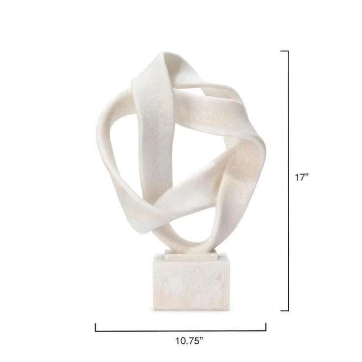 Intertwined Object On Stand In White | Jamie Young, Accent Decor, Decorative Sculpture for Unveiling the Elegance of Off-White Intertwined Objects on Stands