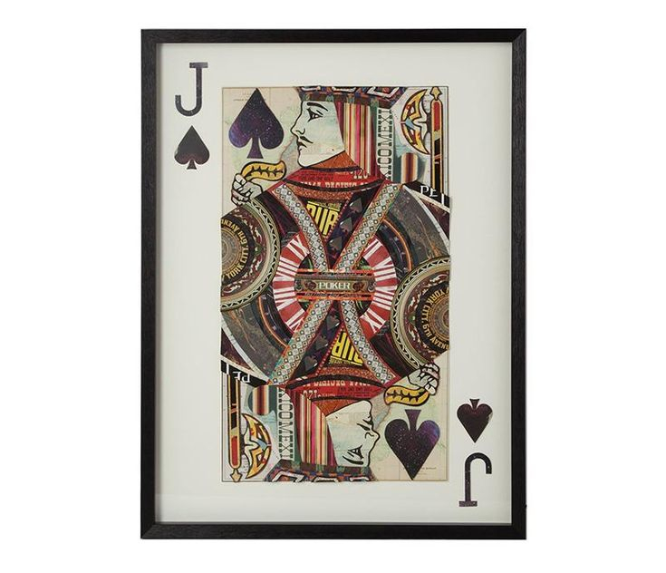 Jack Of Spades Ii - Wall Art | Jack Of Spades, Wall Art, Black Metal Frame pertaining to The Unique Craftsmanship of Mercana Ace of Spades II Wall Art