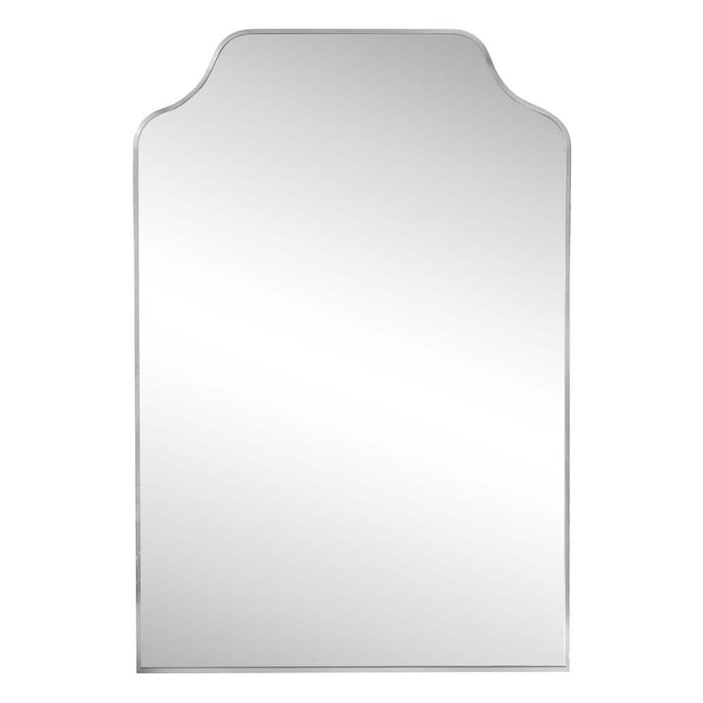 Jonathan Y Lindie 24 In. W X 36 In. H Medium Scalloped Top Metal Framed ... inside The Enduring Charm of Lindie Medium Scalloped Mirrors