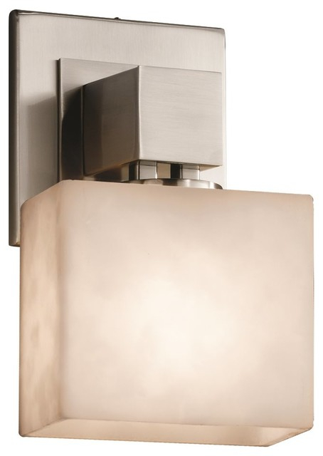 Justice Designs Clouds Aero Ada 1-Lt Wall Sconce (No Arms) - Brushed ... throughout Aero Wall Sconce, Brushed Nickel