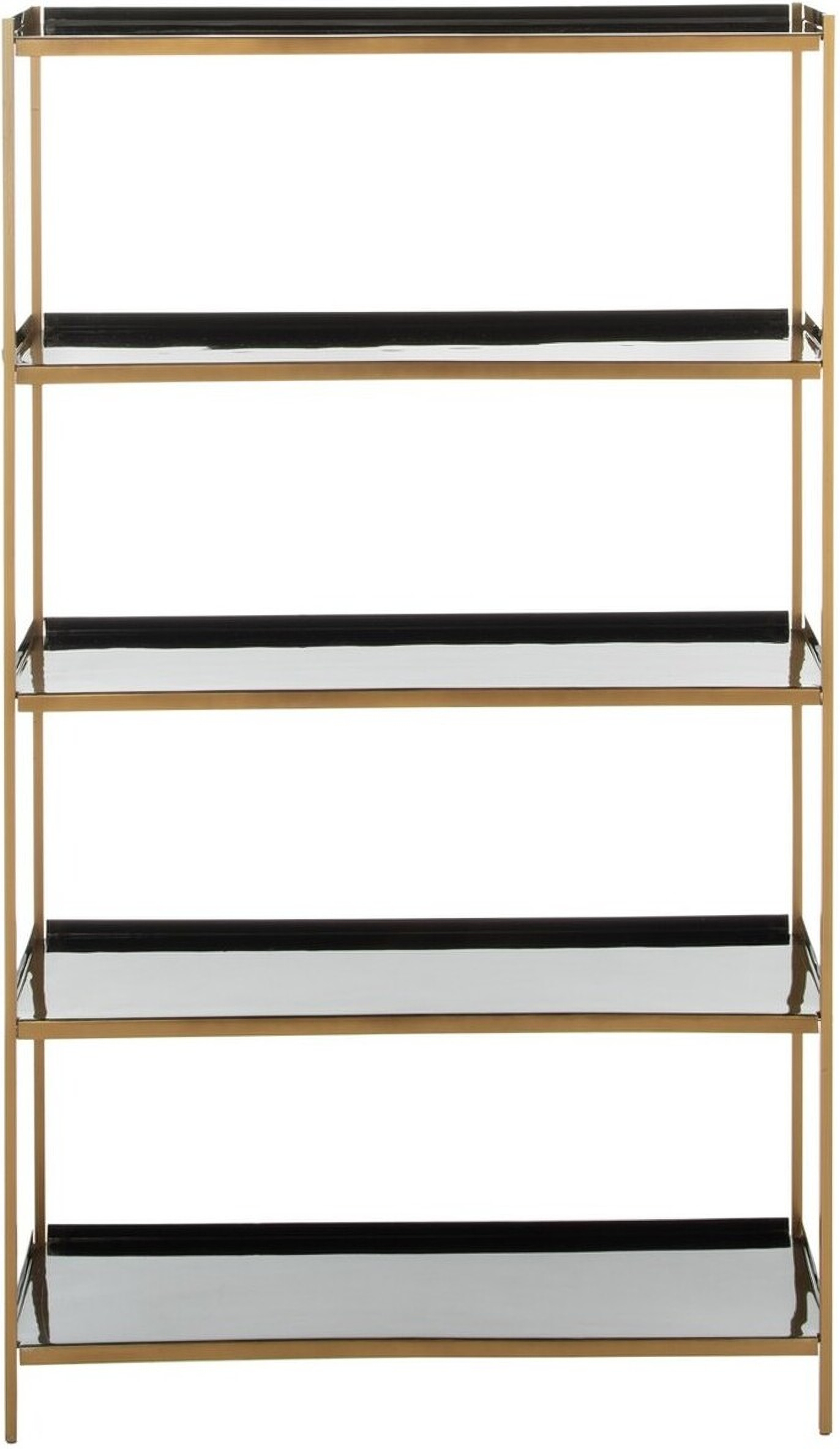 Justine Black And Brass 5 Tier Etagere By Safavieh | 1Stopbedrooms with regard to Safavieh Justine 5 Tier Etagere, Black/Brass