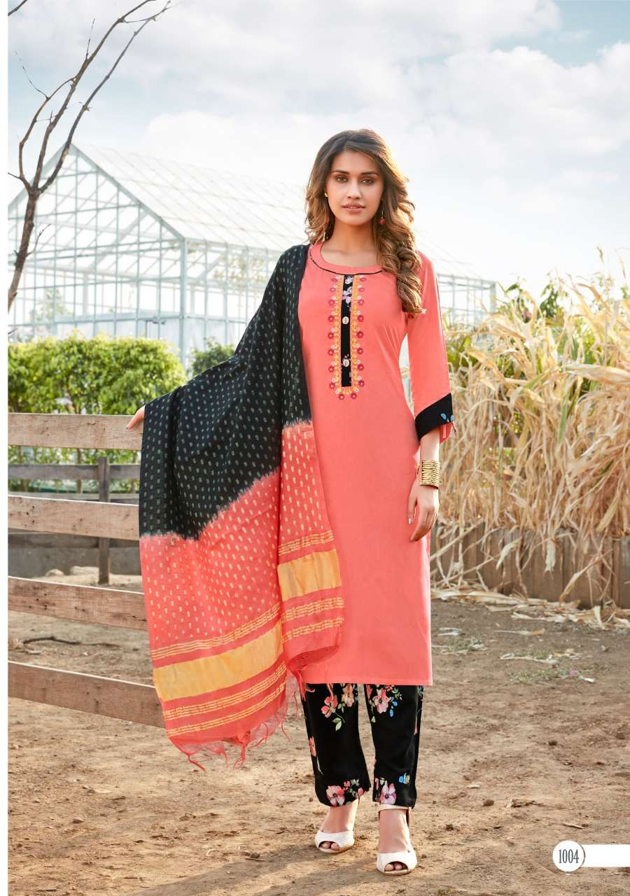 Karissa Radhika Fancy Rayon Mirror Work Readymade Collection within Karissa Mirror
