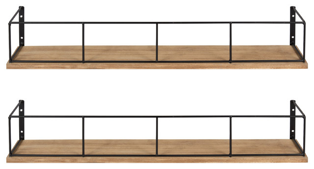 Kate And Laurel Benbrook 24 Floating Wall Shelves - Contemporary ... regarding Elevating Your Decor with Chic and Practical Navy Blue Wall Shelves
