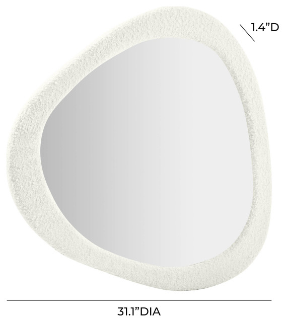 Klaryss Boucle Mirror - Transitional - Wall Mirrors - By Tov Furniture | Houzz with Understanding the Klaryss Teardrop Boucle Mirror and Its Place in Design
