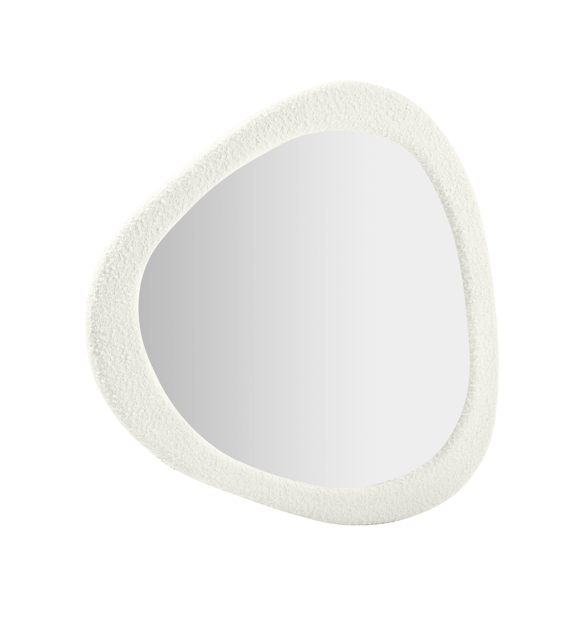 Klaryss Boucle Triangular Mirror - Contemporary - Wall Mirrors - By First Of A Kind Usa Inc | Houzz in Klaryss Teardrop Boucle Mirror