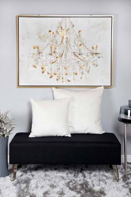 Large Chandelier Canvas Print And Acrylic Painting Wall Art ... within Large Chandelier Canvas Print And Acrylic Painting Wall Art