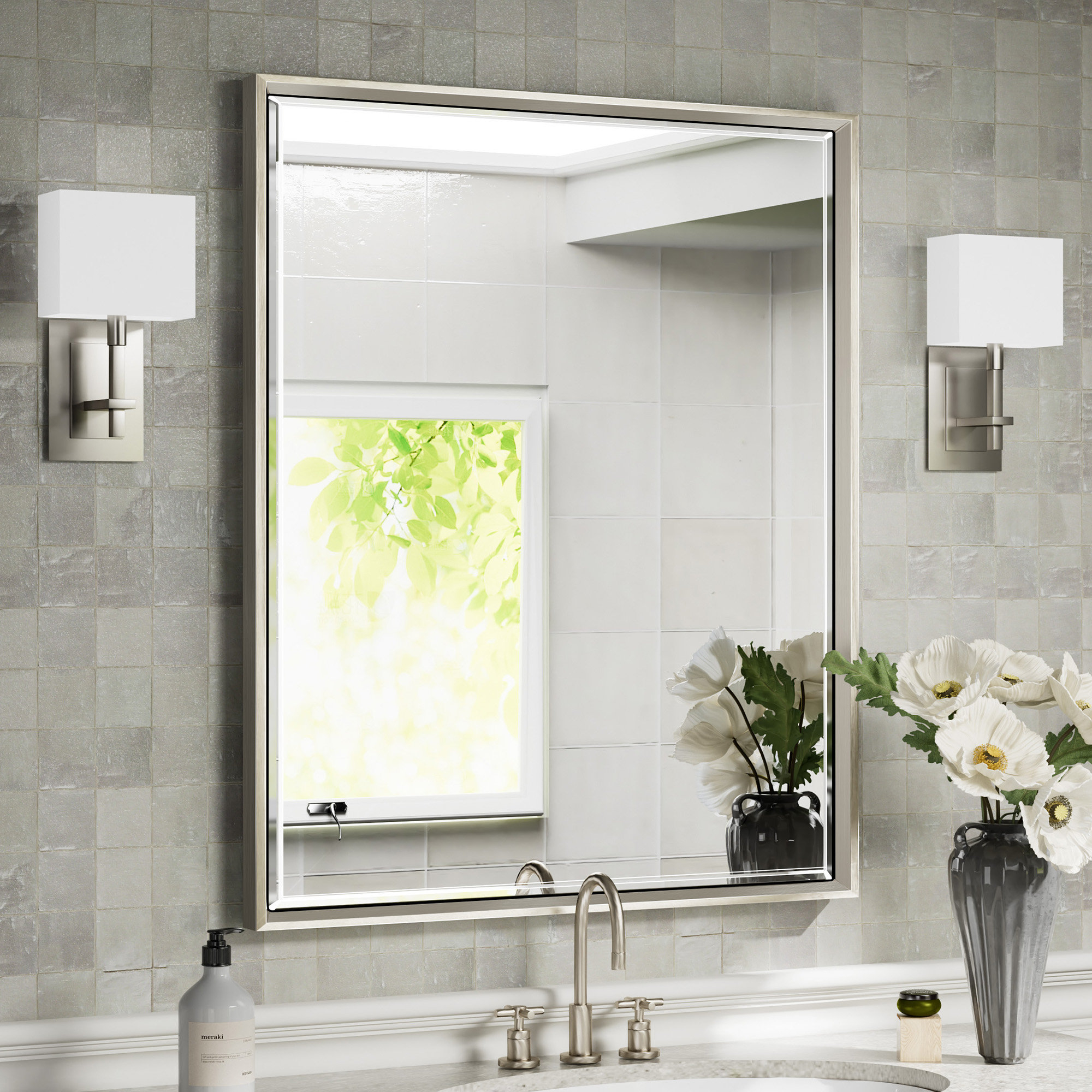Latitude Run® Lohoski Rectangle Wall Mounted Mirror With Aluminum Metal ... with The Art of Placing Your 38" Rectangle Accent Mirror for Maximum Impact