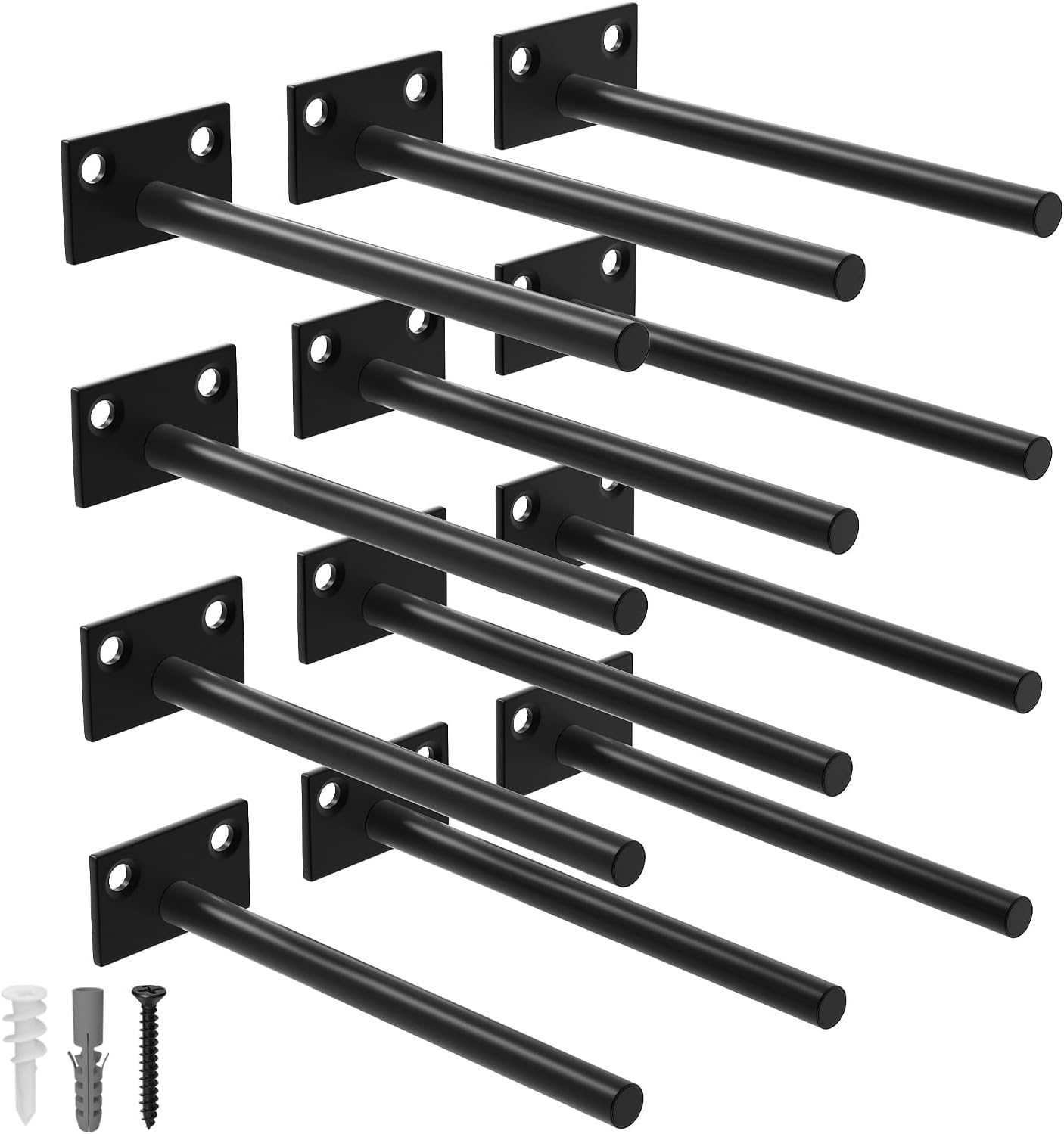 Leopo 12 Pack-6 Inch Floating Shelf Bracket, Hidden Brackets For Wood ... regarding Understanding Weight Limits and Safety Standards for Floating Shelves