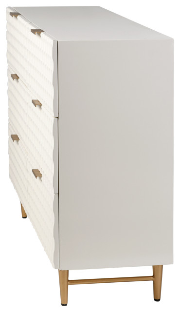 Lexi Six Drawer Accent Dresser With Gold Handles Cream And Gold Finish ... throughout A Closer Look at the Lexi Six Drawer Dresser Its Craftsmanship and Style