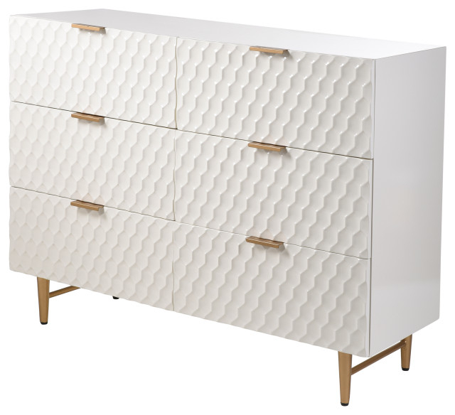 Lexi Six Drawer Accent Dresser With Gold Handles Cream And Gold Finish ... throughout Lexi Six Drawer Accent Dresser With Gold Handles Cream And Gold Finish