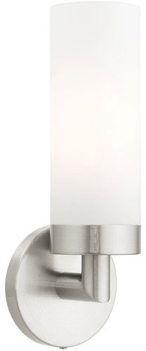 Livex 15071-91 Aero Modern Brushed Nickel Wall Sconce Light - Lvx-15071-91 pertaining to How Brushed Nickel Aero Wall Sconces Elevate Modern Interior Design