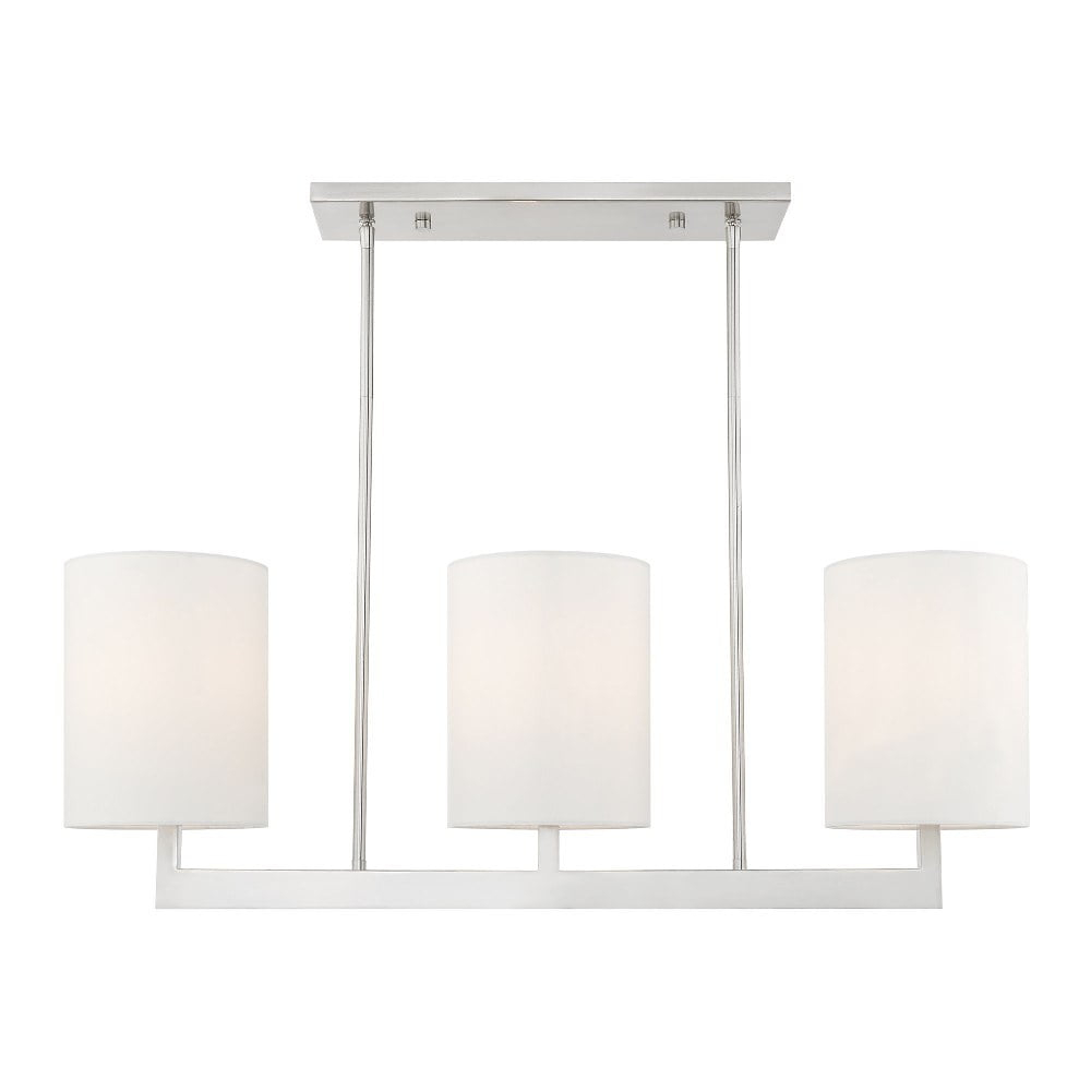 Livex Lighting Hayworth 3 Light Linear Chandelier In Brushed Nickel ... within Installation Tips for Your New 3 Light Brushed Nickel Linear Chandelier