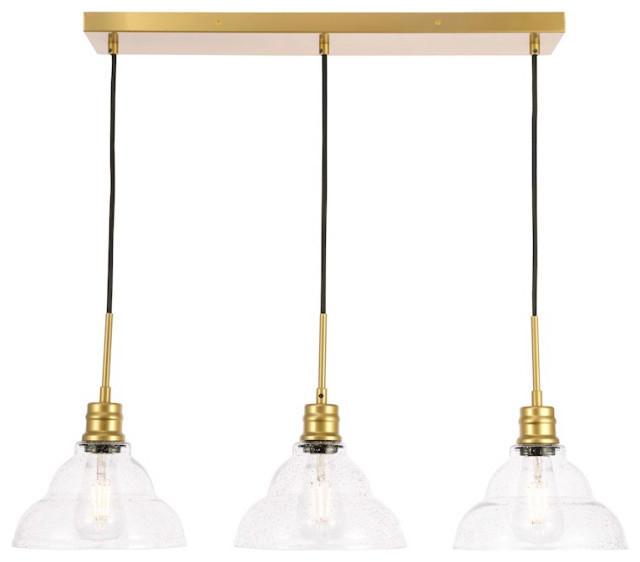 Living District Clive 3 Light Pendant, Brass - Transitional - Pendant Lighting - By Shopfreely ... in Styling Your Home with the Versatile Clive 3-Light Pendant in Brass