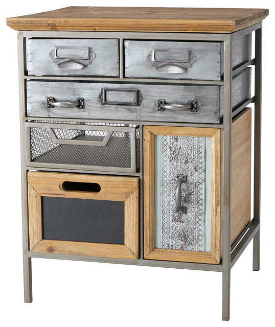 Locher 6 Drawer Accent Chest, 21 3/4 L X 13 1/2 W X 17 H Inches - Industrial - Dressers - By ... intended for Integrating the Locher 6 Drawer Accent Chest Effortlessly into Your Home Decor