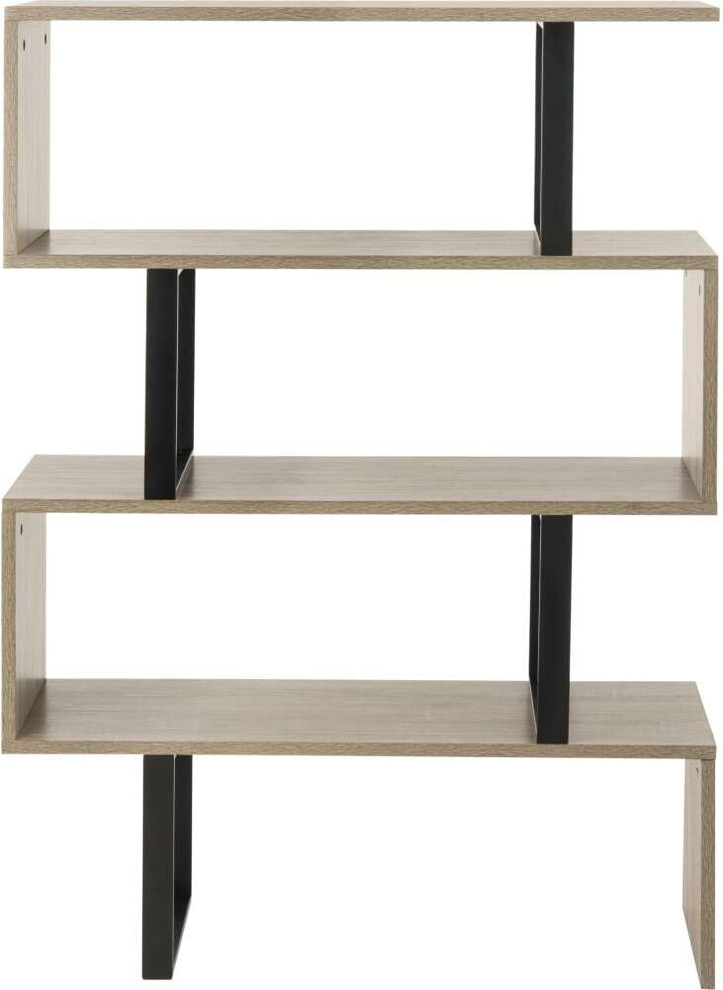 Louise Oak And Black Retro Mid Century Wood Etagere By Safavieh ... pertaining to Safavieh Louise Etagere