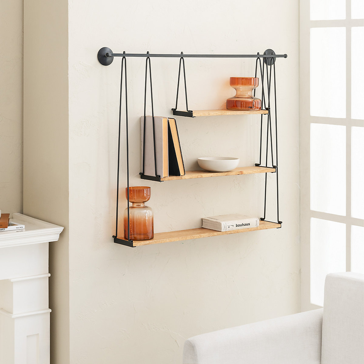 Luna 3 Tier Wall Shelf Floating Shelf Wall Mounted Shelf Book Shelves ... for Bringing Organization Home The Luna Three Tier Shelf Explained